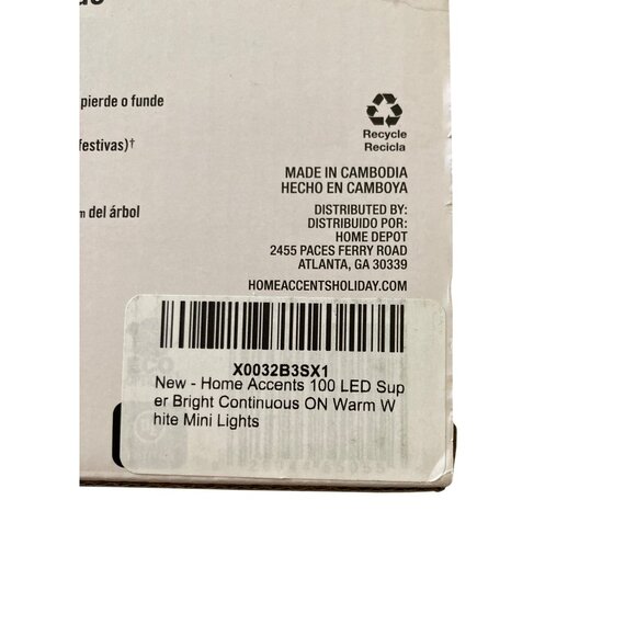 Home Accents Holiday Warm White Mini LED Lights Steady Lit Super Bright - Picture 4 of 8